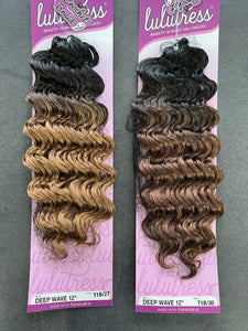 Sensationnel Lulutress Crochet Hair - Deep Wave 12"