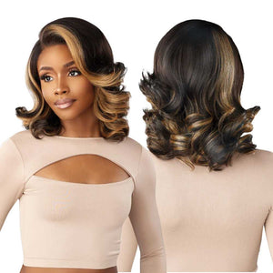 Sensationnel Synthetic Kinky Edges HD Lace Wig - 13 x 6 Kinky Barrel Curl 14"