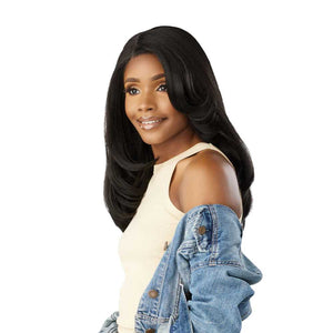 Sensationnel Synthetic Kinky Edges Lace Wig - Y-Part Kinky Blow Out 20"