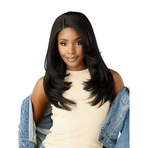 Sensationnel Synthetic Kinky Edges Lace Wig - Y-Part Kinky Blow Out 20"