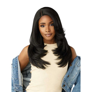 Sensationnel Synthetic Kinky Edges Lace Wig - Y-Part Kinky Blow Out 20"