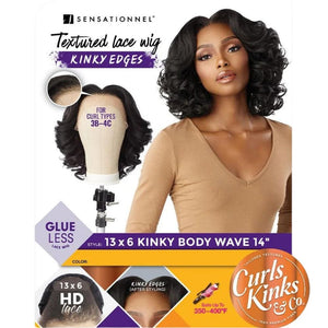 Sensationnel Textured Lace Wig - 13x6 Kinky Body Wave 14"