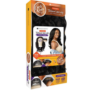 Sensationnel Synthetic Y-Part Kinky Lace Wig - Barrel Curl 20"