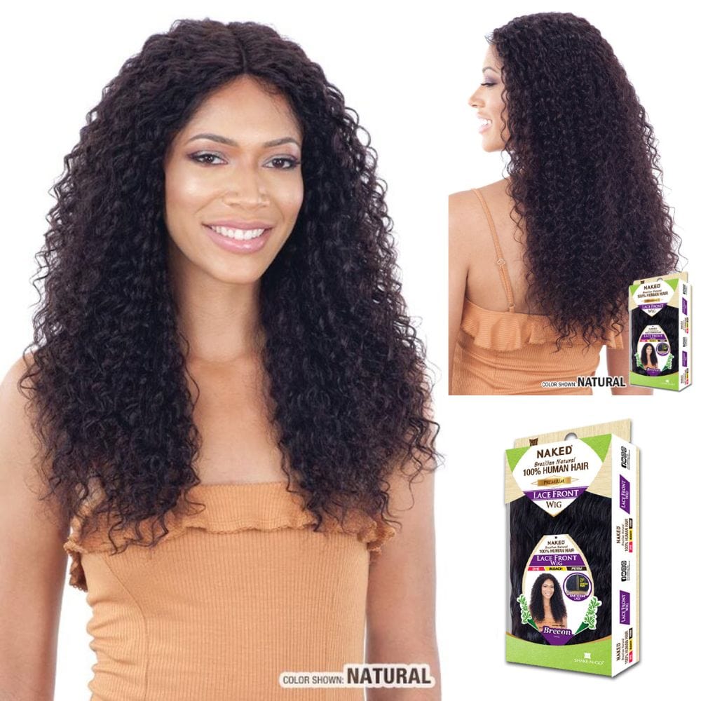 Shake-N-Go Brazilian Natural Human Hair Lace Front Wig - Breeon