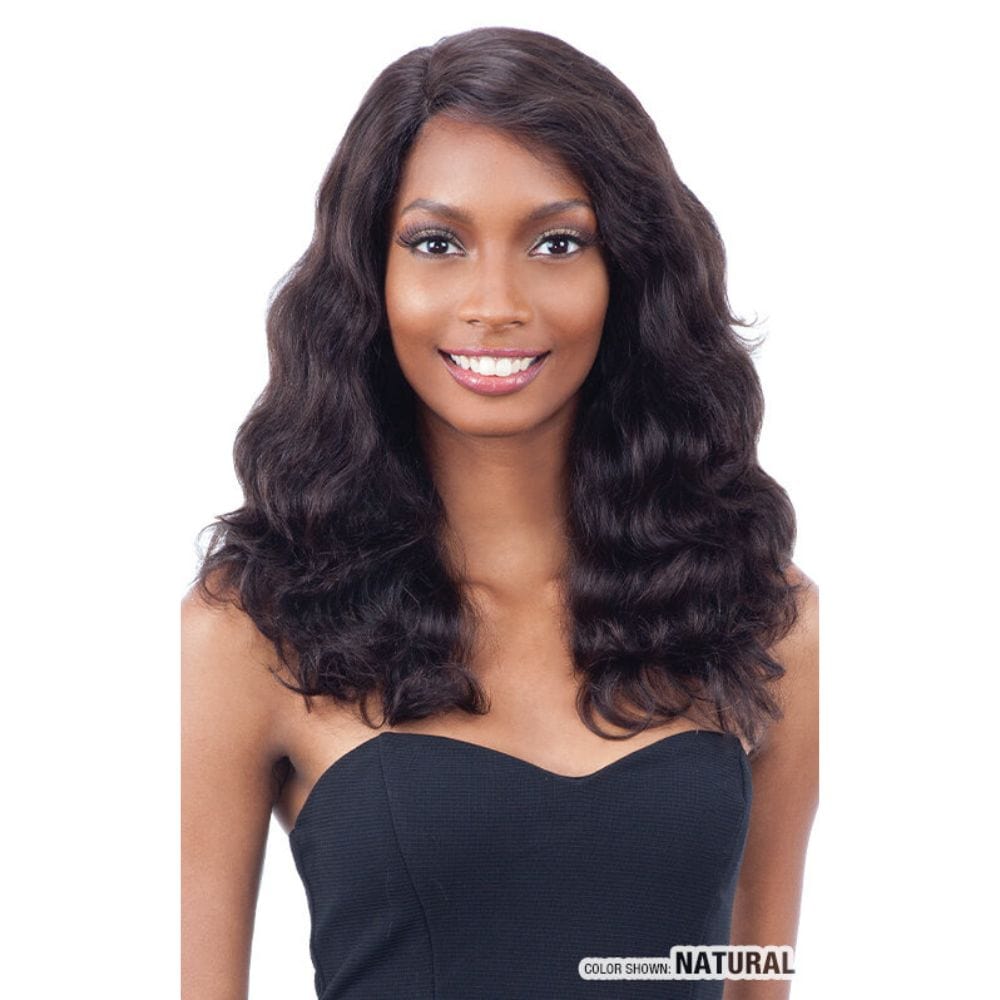 Shake-N-Go Deep Invisible L-Part Human Hair Lace Front Wig - Body Wave