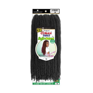 Shake-N-Go Equal Crochet Hair - 3X Cuban Twist Soft & Natural 22"