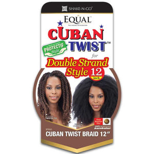 Shake-N-Go Equal Cuban Twist Double Strand Style - Cuban Twist Braid 12"