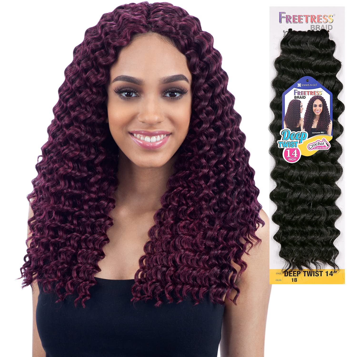 Shake-N-Go Freetress Crochet Hair - Deep Twist 14 Inches