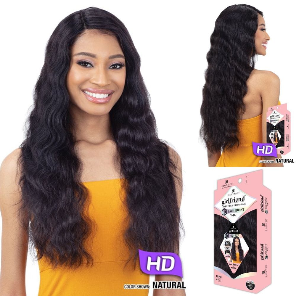 Shake-N-Go Girlfriend Human Hair Lace Front Wig - Body Wave 24"