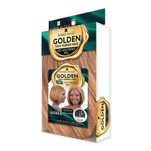 Shake-N-Go Golden 100% Human Hair HD Lace Front Wig - Aisha