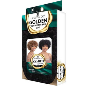 Shake-N-Go Golden 100% Human Hair HD Lace Front Wig -Gina