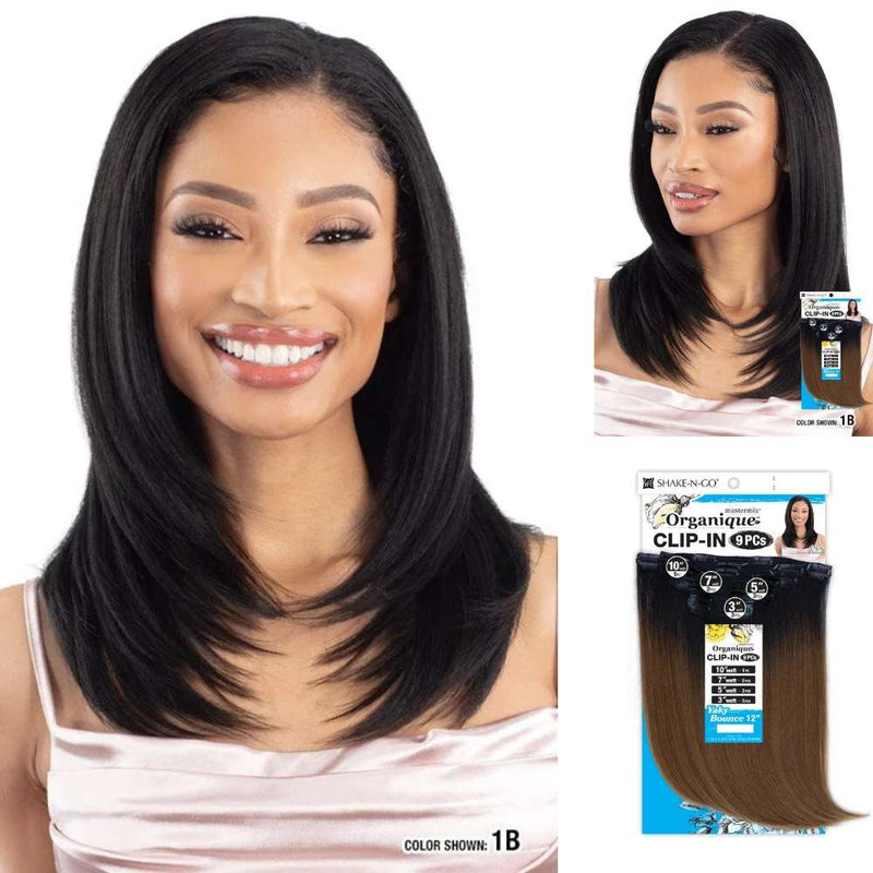 Shake-N-Go Organique MasterMix 9PCS Clip-In Hair Extensions - Yaky Bounce 12"
