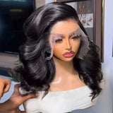 Short Bob 250% Density 13x4 HD Lace Front Human Hair Wigs Women Loose Body Wave Brazilian Lace Frontal Wigs Glueless Closure Wig