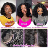 Short Bob Deep Water Wave 13x6 Hd Lace Frontal Wigs 7x5 Glueless Curly Wigs Human Hair Wig For Women 250% Density 14 16 Inch