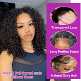 Short Bob Deep Water Wave 13x6 Hd Lace Frontal Wigs 7x5 Glueless Curly Wigs Human Hair Wig For Women 250% Density 14 16 Inch
