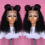 Short Bob Deep Water Wave 13x6 Hd Lace Frontal Wigs 7x5 Glueless Curly Wigs Human Hair Wig For Women 250% Density 14 16 Inch