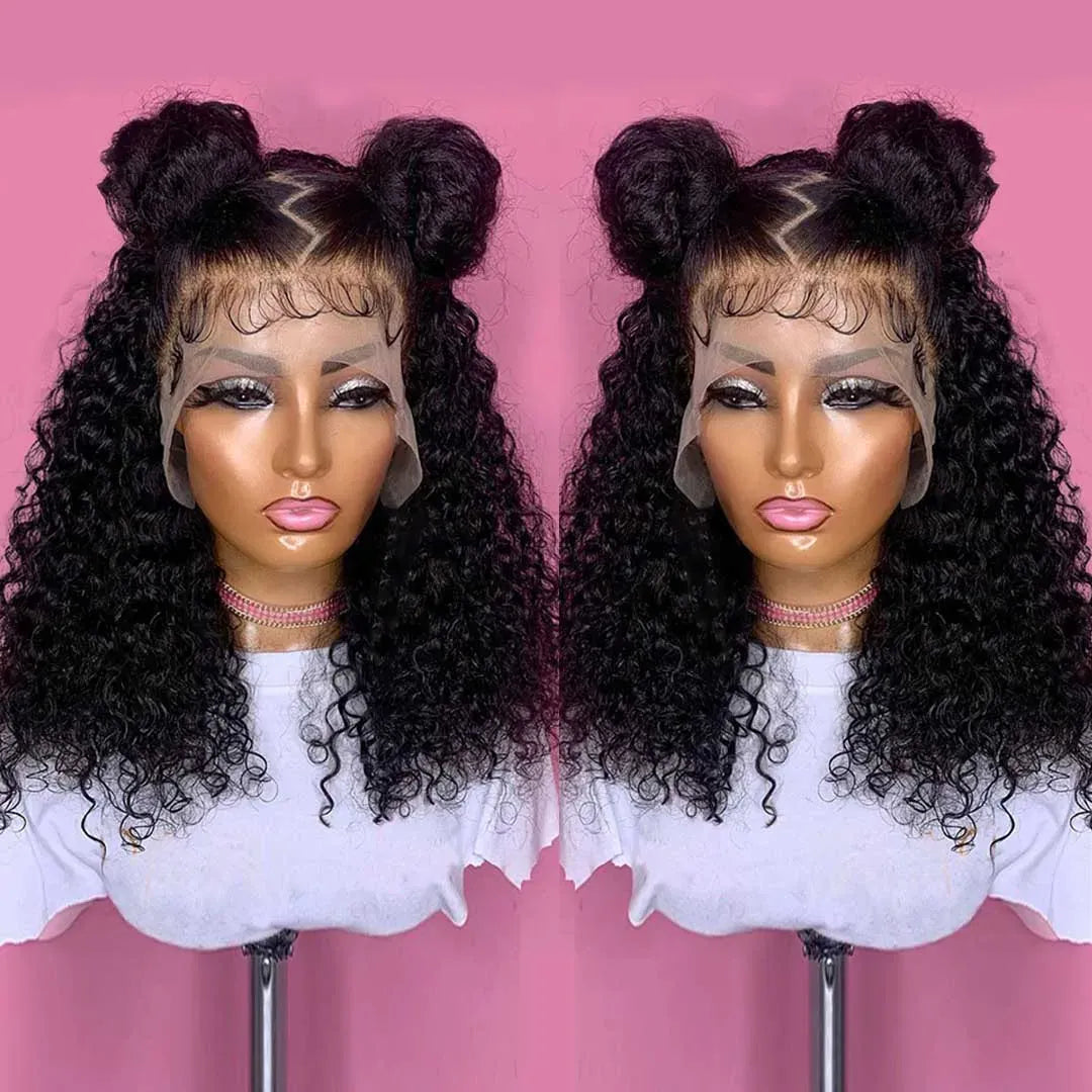 Short Bob Deep Water Wave 13x6 Hd Lace Frontal Wigs 7x5 Glueless Curly Wigs Human Hair Wig For Women 250% Density 14 16 Inch