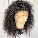Kinky curly short bob lace front human hair wig for women, glueless style by HSF Marketplace