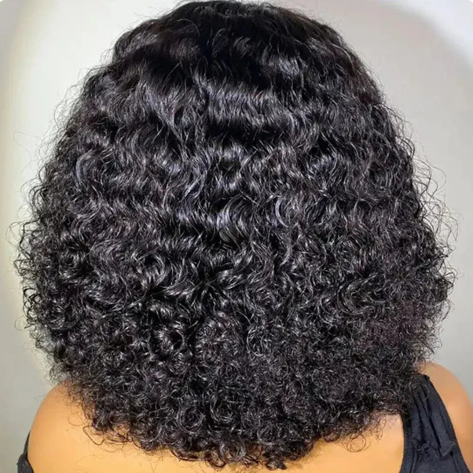 Kinky curly short bob lace front human hair wig for women by HSF Marketplace