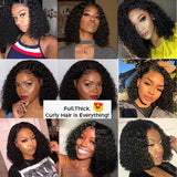 Kinky curly short bob lace front human hair wig for women by HSF Marketplace