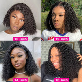 Short Curly Bob Human Hair Wigs For Women 13x4 Deep Water Curly Wave Lace Front Wig Glueless Curly Bob Wig Deep Wave Frontal Wig