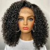 Short Curly Bob Wig Human Hair 13X4 Lace Front Wigs 180% Density Pre Plucked Deep Wave Wig For Black Women