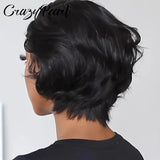 Short Lace Front Pixie Cut Wig Human Hair 13X4 Lace Frontal Wigs Natural Color Pixie Cut Wig Pre Plucked BOB Wig Human Hair