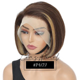 Short Lace Front Pixie Cut Wig Human Hair 13X4 Lace Frontal Wigs Natural Color Pixie Cut Wig Pre Plucked BOB Wig Human Hair