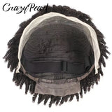 Short Pixie Cut Dreadlocks Wigs Natural Color Afro Twists Dreadlocks Lace Frontal Wig Faux Locs Braided Hair Replacement Wigs