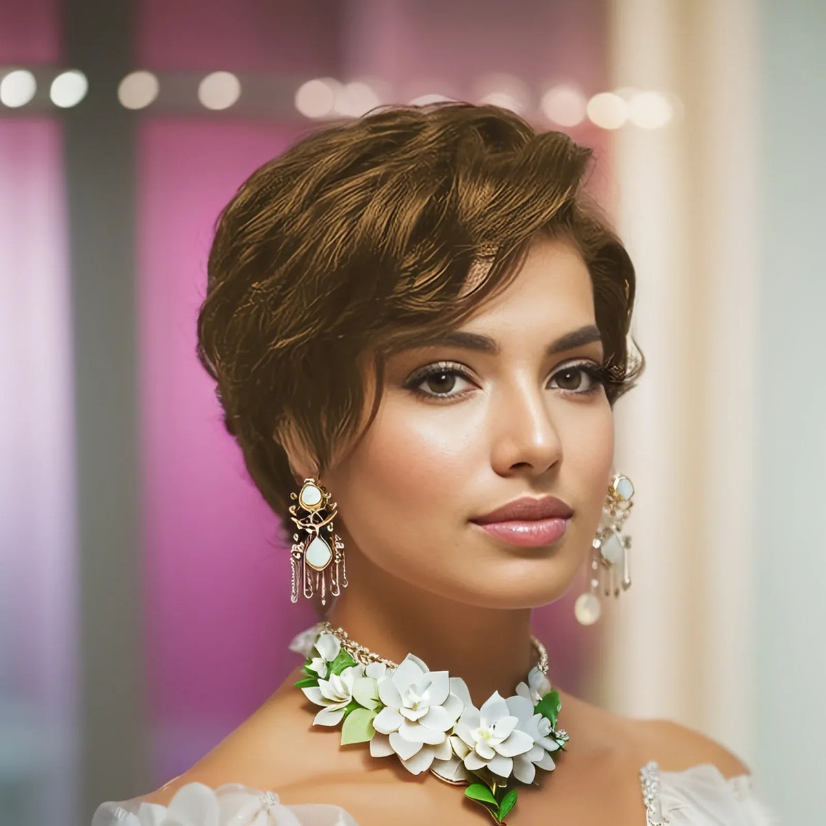 Short Pixie Cut Wigs 13x4 Lace Front  Human Hair Wigs Curly Wave Curly Pre Plucked Wig for Women