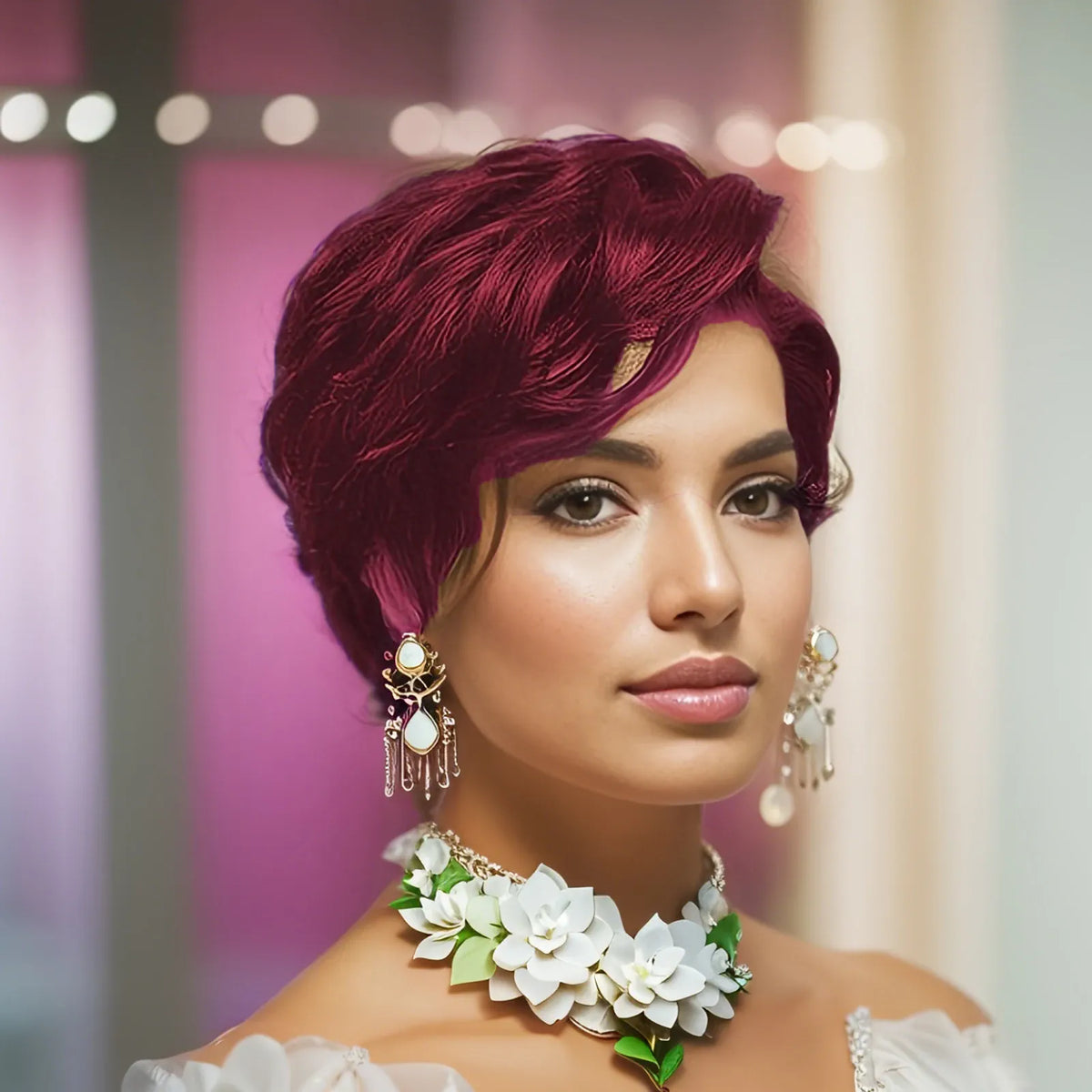 Short Pixie Cut Wigs 13x4 Lace Front  Human Hair Wigs Curly Wave Curly Pre Plucked Wig for Women