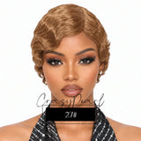 Short Wigs for Black Women Human Hair Ocean Finger Wave Pixie Cut Wig Human Hair Glueless Costume Wig No Glue Wig for Daily Use