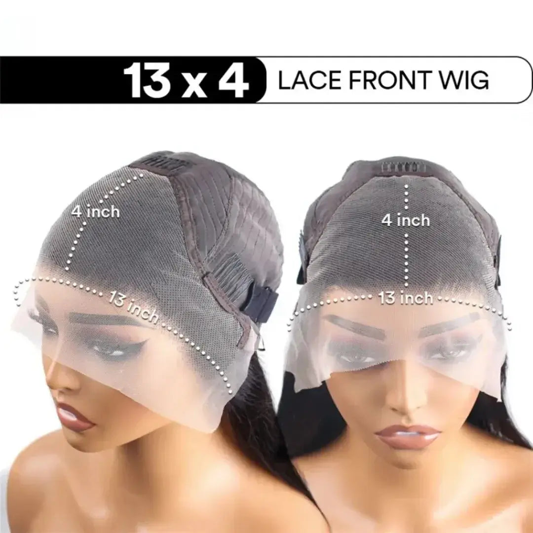 Highlight straight human hair HD lace front wig with pre-plucked hairline, 13x6 Brazilian human hair, 16-38 inch, 200 density.