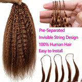 Smilegirl Knotless Pre-Separated Crochet Hair Human Hair Extensions Kinky Straight Lightweight Durable Reusable Hair Bundles 10-30 Inches For Boho Braiding