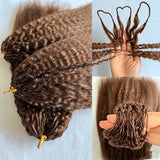 Smilegirl Knotless Pre-Separated Crochet Hair Human Hair Extensions Kinky Straight Lightweight Durable Reusable Hair Bundles 10-30 Inches For Boho Braiding
