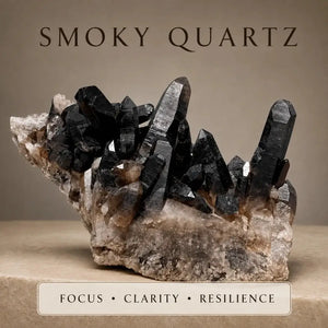 Smoky Quartz Crystal Cluster – Natural Raw Healing Stone for Grounding, Protection & Negative Energy Cleansing