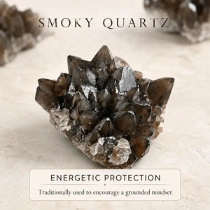 Smoky Quartz Crystal Cluster – Natural Raw Healing Stone for Grounding, Protection & Negative Energy Cleansing