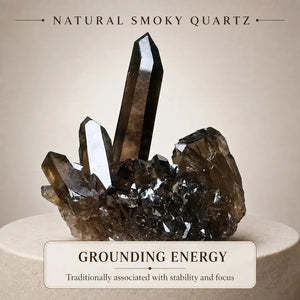 Smoky Quartz Crystal Cluster – Natural Raw Healing Stone for Grounding, Protection & Negative Energy Cleansing
