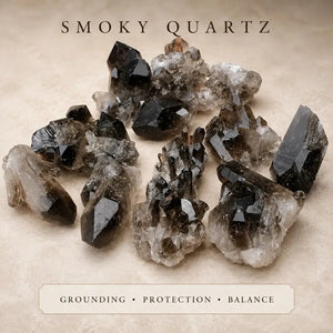 Smoky Quartz Crystal Cluster – Natural Raw Healing Stone for Grounding, Protection & Negative Energy Cleansing