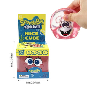 SpongeBob Squishy Stress Relief Toy, Slow Rising Squeeze Fidget Cube, Soft Sensory Gift