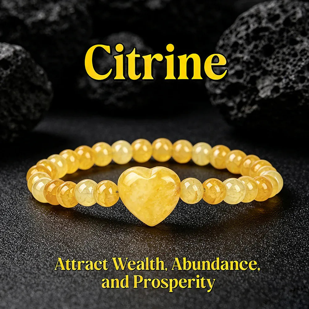 Citrine Crystal Bracelet for Prosperity, Positivity & Confidence