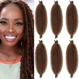 Springy Afro Twist Hair 24 Inch Synthetic Hair Extension,  Pre-Separated Marley twist Braiding Hair for Faux Locs Crochet Hair