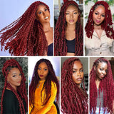 Springy Afro Twist Hair 24 Inch Synthetic Hair Extension,  Pre-Separated Marley twist Braiding Hair for Faux Locs Crochet Hair