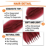 Springy Afro Twist Hair 24 Inch Synthetic Hair Extension,  Pre-Separated Marley twist Braiding Hair for Faux Locs Crochet Hair