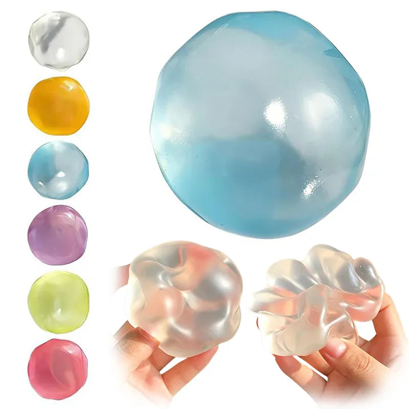 Squishy Coconut Oil Stress Ball Fidget Toys Handmade Transparency Plasticity Squeeze Toy Funny Anti-stress Sensory Toy for Adult