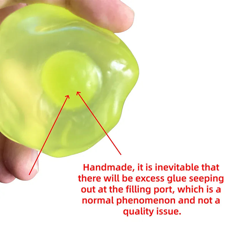 Squishy Coconut Oil Stress Ball Fidget Toys Handmade Transparency Plasticity Squeeze Toy Funny Anti-stress Sensory Toy for Adult