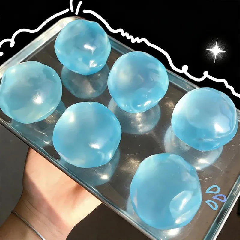 Squishy Coconut Oil Stress Ball Fidget Toys Handmade Transparency Plasticity Squeeze Toy Funny Anti-stress Sensory Toy for Adult