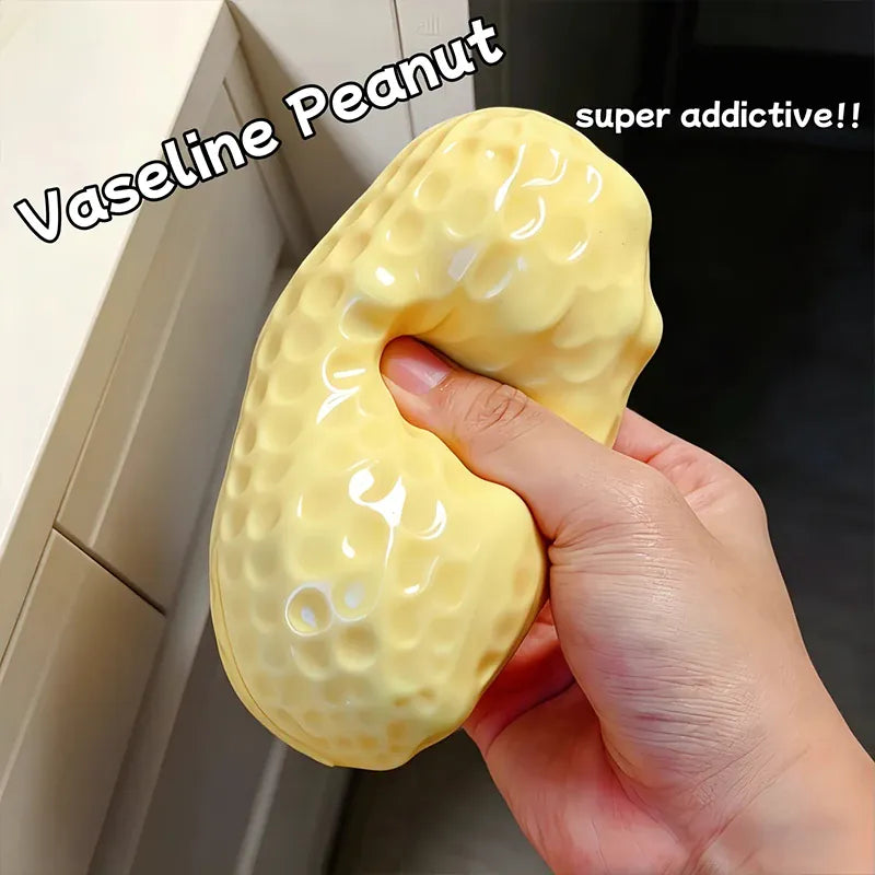 Squishy Peanut Stress Ball Squeeze Toy No Rebound Buttery-Soft Feel Fidget Toy ASMR Sensory Anti Stress Toys for Adults