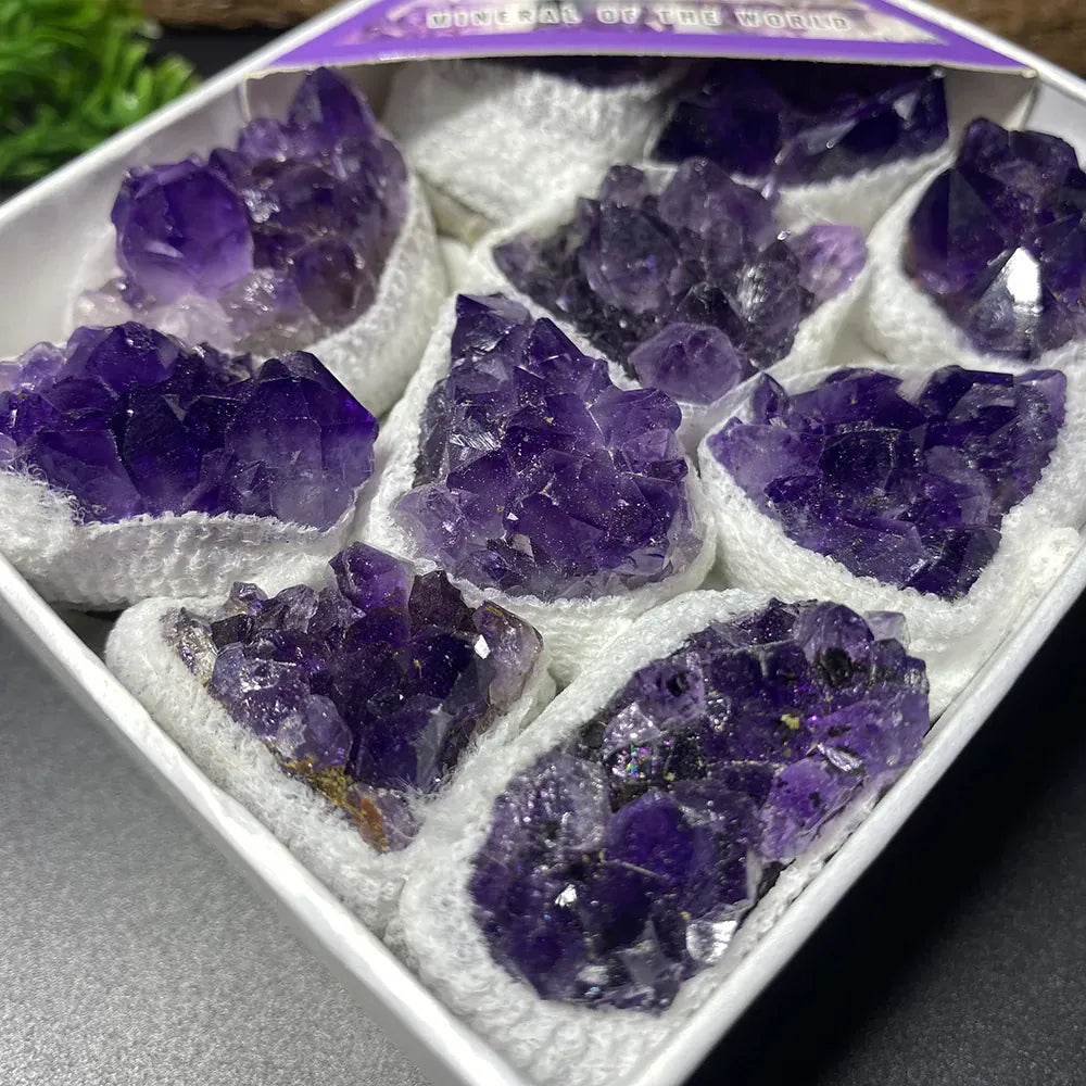 ST78 Atural Crystal Cluster Amethyst Stone Geode Raw Quartz Minerals Real Uruguay Home Decoration Spiritual Chakra Reiki