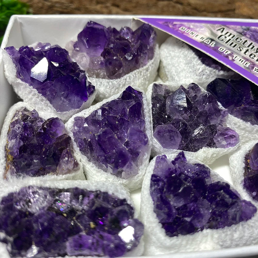 ST78 Atural Crystal Cluster Amethyst Stone Geode Raw Quartz Minerals Real Uruguay Home Decoration Spiritual Chakra Reiki